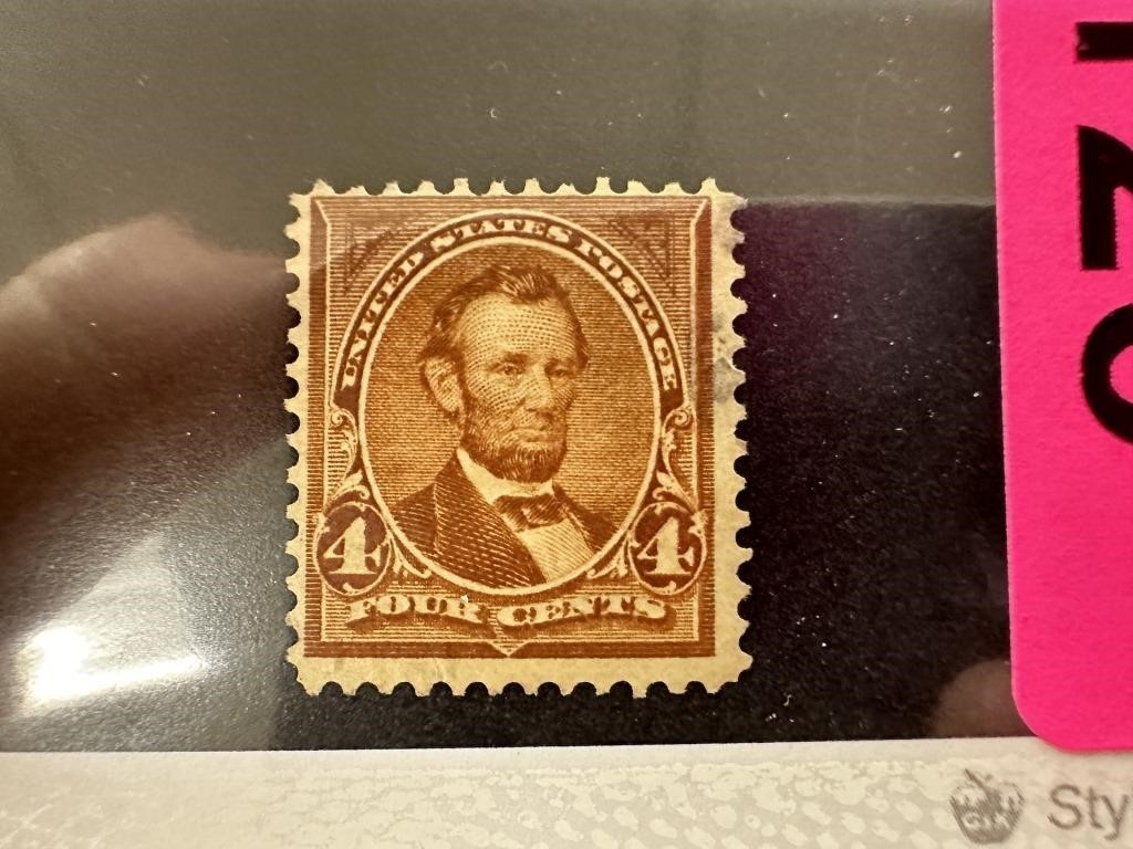 #280B UNUSED SOUND SCARCE 1898 BROWN LINCOLN ISS