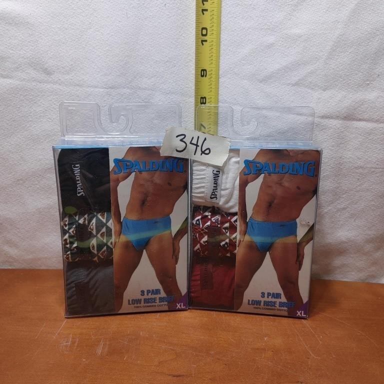 NEW 2 PACK OF 3 PAIR LOW RISE BRIEFS XL