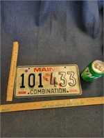Maine Combination License Plate Lobster