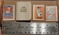 Set of 3 Cracker Jack books and Bible Miniatures