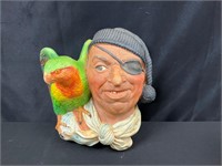 Plaster Pirate and Parrot Made in England