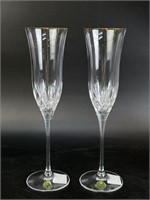 Waterford Lismore Crystal Champagne Flutes