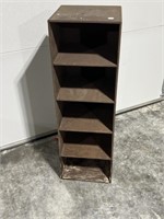 Wooden divided shelf