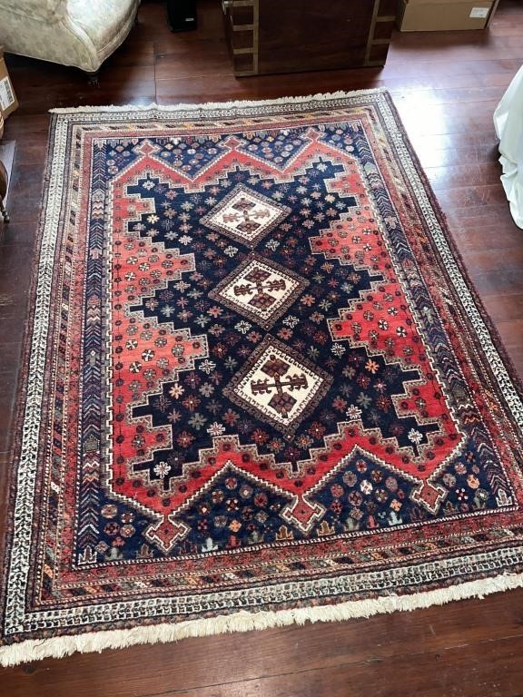 20th C. Persian Mazlaghan Hand Knotted Area Rug