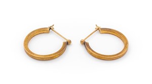 14K Yellow Gold Huggie Earrings