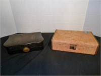 2 vintage lock boxes