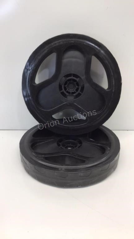 2 Plastic Replacement Lawn Mower Wheels