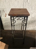 About 20 inch tall stand - wood and metal