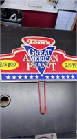 Tom’s Great American Peanut sign 2/$1