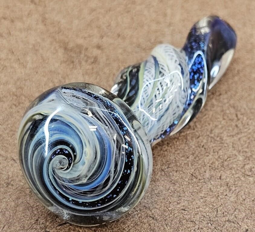 Art Glass Deco Mushroom Pipe