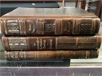 3 leather bound books