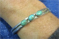 sterling native american turquoise bracelet