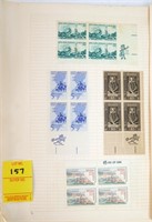 POSTAGE STAMP COLLECTION: US UN PLATE BLOCKS