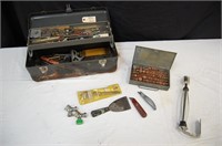 Metal Tool Box W/ Various Hand Tools