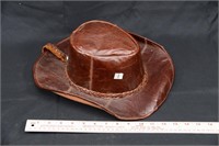 LEATHER BOONIE HAT - SIZE LARGE