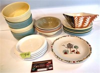 Asst Ceramic Bowls & Plates