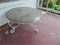 Iron Table w/ Glass Top
