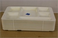 SELECTION OF DIVIDED PLASTIC FOOD TRAY