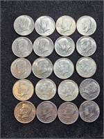 1967-1976D Kennedy Half Dollars (20)
