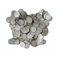 (100) Washington Quarters -90% Silver 1964 back