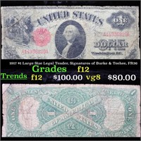 1917 $1 Large Size Legal Tender, Signatures of Bur
