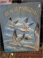 BEACH PARKING SIGN 32x41