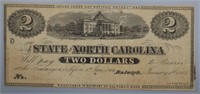 1863 $2 North Carolina Bank Note
