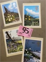 BRITISH FLOWERS POSTCARDS