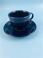 Fiesta Tea Cup & Saucer - Dr. Blue