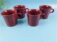 Fiesta Set of 4 Burgundy Coffee Cups