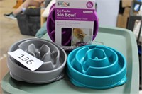 3- medium slow feeder bowls