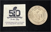 NFL Super Bowl "On The Fifty" Medal