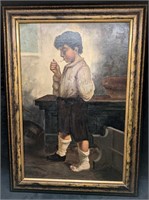 David Forrester Wilson Original Oil On Canvas Smok