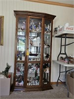 CURIO CABINET 76 INCHES BY 40 INCHES BY 12 INCHES