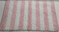 Pink & White Bathroom Rug