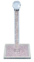 Pink Crystal Standing Paper Towel Roll Holder