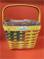 Longaberger 25th anniversary flag pattern basket