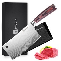 PAUDIN Cleaver Knife, Ultra Sharp Meat Cleaver 7IN