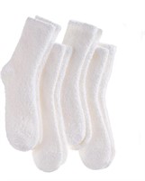 4 Pairs Super Soft Fuzzy Plush socks ( white )