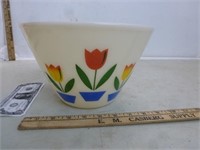 6" Tall Fire King Tulip Bowl 9 1/2" Diameter