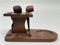 Vintage Pipe Stand w/ 2- Pipes