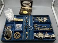 Jewelry Tray Filled including 14kt Bracelet (2.6 g