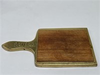Sausage Cutting Board is Brass-Look & Wood