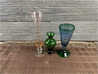 Bud Vase Lot 3pc