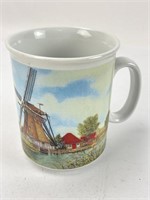 Windmill Mug by Royal Schwabap, hand decorated 4"