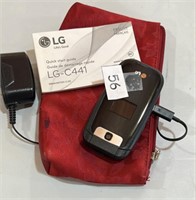 LG Model C441 Cell Phone with Charger.