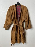 Vintage 1960s Corduroy Bath Robe w Belt