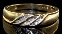 10kt Gold Men's Diamond Wedding Band