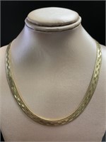 14kt Gold XL 18" Harringbone Necklace