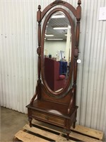Mirror with bench and drawer.  Good condition.